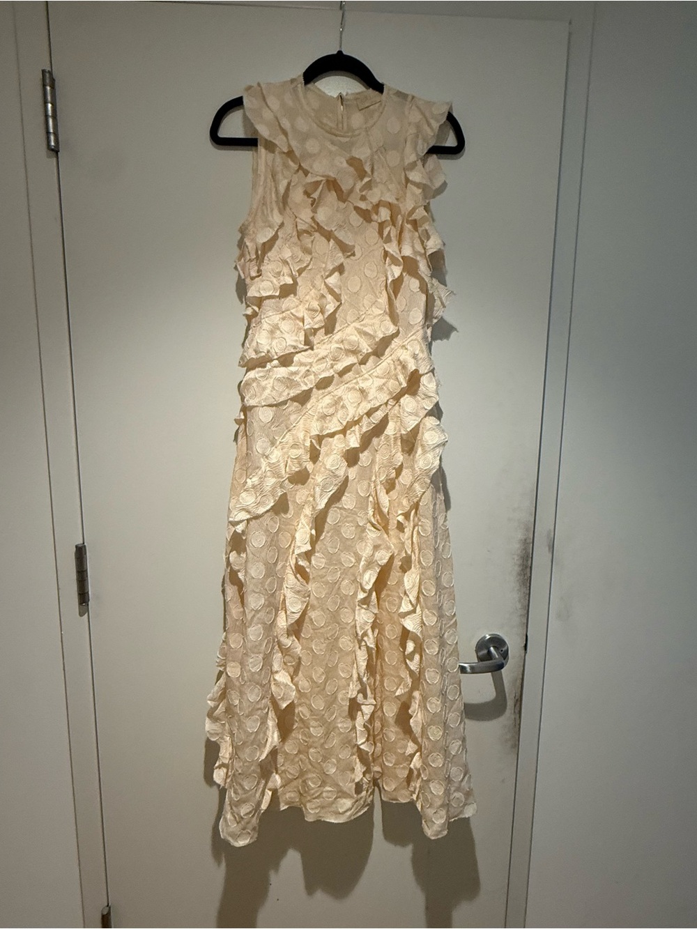 Ulla Johnson Kavita silk cascading ruffle midi Dress. Brand new
